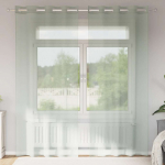 Voile kardinad r&otilde;ngastihendiga 2 tk helehall 140x245 cm