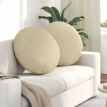 Istumispatjad 2 pcs cream &oslash;60 x 21 cm kangas