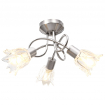 Laelamp l&auml;bipaistvate klaasist varjudega 3 e14 pirni, tulp