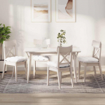 Istumispatjad 4 pcs valge 40 x 40 x 12 cm kangas