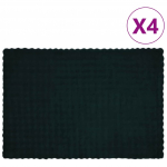 Valej&otilde;hvikaristu tekk 4 pcs tume rohelise 150 x 220 cm