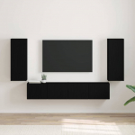 Tv seina kapp 2 pcs must 30 x 31 x 80 cm tehispuit