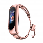 Metal bracelet for Xiaomi Mi Band 3 / 4 / 5 / 6 band strap - pink