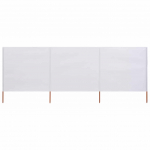 Tuulekaitse sein 3 paneelist, kangas, 400 x 160 cm liivabeež