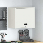 Garage'i seina kapp valge 60 x 40 x 53 cm pulberkattega teras