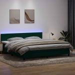 Kontinentaalvoodi madrats ja led tumeroheline 180x220 cm samet