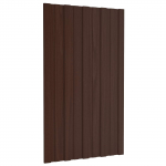 Katusepaneel 12 pcs pruun 80 x 45 cm tsingitud teras