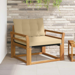 V&auml;li diivanikomplekt tugev acacia puit ja textilene neutraalne