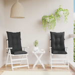 K&otilde;rge seljatoega toolipadjad 2 pcs melange must 120 x 50 x 7 cm