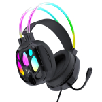 Wozinsky WSG-1118 Wired Gaming Headphones with Microphone and RGB Backlight - Black