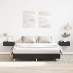 Voodiraam ilma madratsita, must, 140 x 200 cm, tehispuit