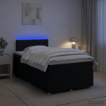 Vedruvoodi madratsiga led-ribadega must 120 x 190 cm kangas