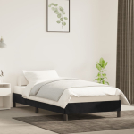 Voodiraam ilma madratsita must 100x200 cm samet