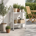 Istutuslaud 60 x 40 x 80 cm roostevaba teras h&otilde;bedane