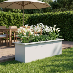 Led-valgustusega lillekast valge 30 x 100 x 30 cm teras