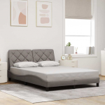 Voodiraam ilma madratsita taupe 120x200 cm kangas