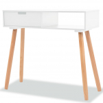 Konsoollaud toekast m&auml;nnipuidust 80 x 30 x 72 cm, valge
