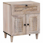 &Ouml;&ouml;kapp sahtliga ladustamisega beež 50 x 33 x 60 cm mangopuit