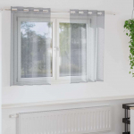 Voile kardin kardinatega 2 pcs tumehall 140 x 140 cm pol&uuml;ester