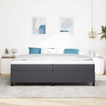 Voodi raam tumehall 200 x 200 cm kordurori kangas