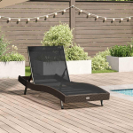 Sunlounger 1-isik pruun 70 x 197 x 82 cm pol&uuml; rattan ja metall