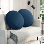 Istumispatjad 2 pcs sinine &oslash;60 x 21 cm kangas