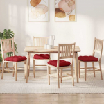 Istumispatjad 4 pcs punane 40 x 40 x 12 cm kangas