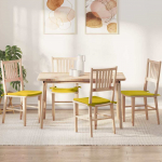 Istumispatjad 4 pcs kollane 40 x 40 x 3 cm samet