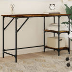 Kirjutuslaud, suitsutamm, 120 x 50 x 75 cm, metall ja tehispuit