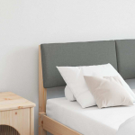 Polsterdatud voodiots tumehall 120 cm tahke m&auml;nd