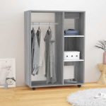 Riidekapp, hall sonoma tamm, 80x40x110 cm, tehispuit