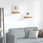 Seinariiul ladustamisega 2 pcs pruun 23 x 23,5 x 4 cm tehispuit