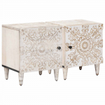 &Ouml;&ouml;lambi kapp 2 pcs valge 40 x 33,5 x 46 cm tugev mango puu