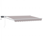 K&auml;sitsi juhitav varikatus koos led-idega helehall 3 x 2,5 m