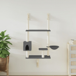 Seinale kinnitatav kassi kraapimispost, tumehall, 153 cm