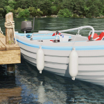 Paadi fenderid 2 tk &oslash; 14 x 50 cm valge pvc