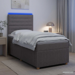 Led kastivoodiga madrats peaga pruunikashall 90 x 190 cm kangas