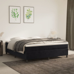 Vedrumadratsi voodiraam, must, 160x200 cm, samet