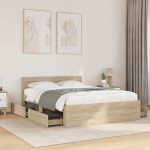 Voodi raam sahtliga peaga sonoma 137 x 188 cm tehispuit