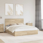 Laos voodi sahtliga peaga sonoma tamm 160 x 200 cm tehispuit