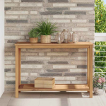 Konsoollaud ladustamisega pruun 110 x 40 x 75 cm tugev teakpuit