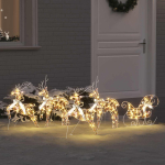 Led p&otilde;hjap&otilde;drad 5 tk mitmev&auml;rviline 42 x 15 x 64 cm pet
