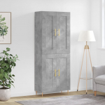 K&otilde;rge kapp, betoonhall, 69,5 x 34 x 180 cm,tehispuit