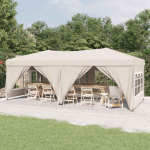 Kokkupandav peotelk k&uuml;lgseintega, kreemjas, 3 x 6 m