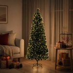 Kiudoptiline j&otilde;ulupuu 120 cm 12 led-i soe valge pvc roheline