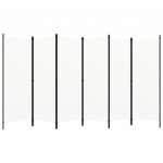 6 paneeliga ruumijagaja, valge, 300 x 180 cm