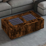 Kohvilaud led-tuledega, suitsutatud tamm, 116x69x40 cm