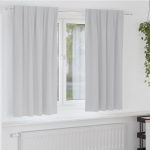 Kardinad r&otilde;ngastega 2 pcs helehall 175 x 140 cm pol&uuml;ester