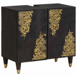 Valamukapp ladustamisega must 62 x 33 x 58 cm tugev mango puu