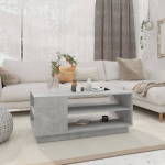 Kohvilaud, betoonhall, 102 x 55 x 43 cm, puitlaastplaat